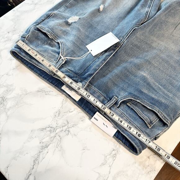 Vervet Skeeter Stretch Boyfriend Jeans distressed cuffed Women's Size 31 NEW - Picture 11 of 13